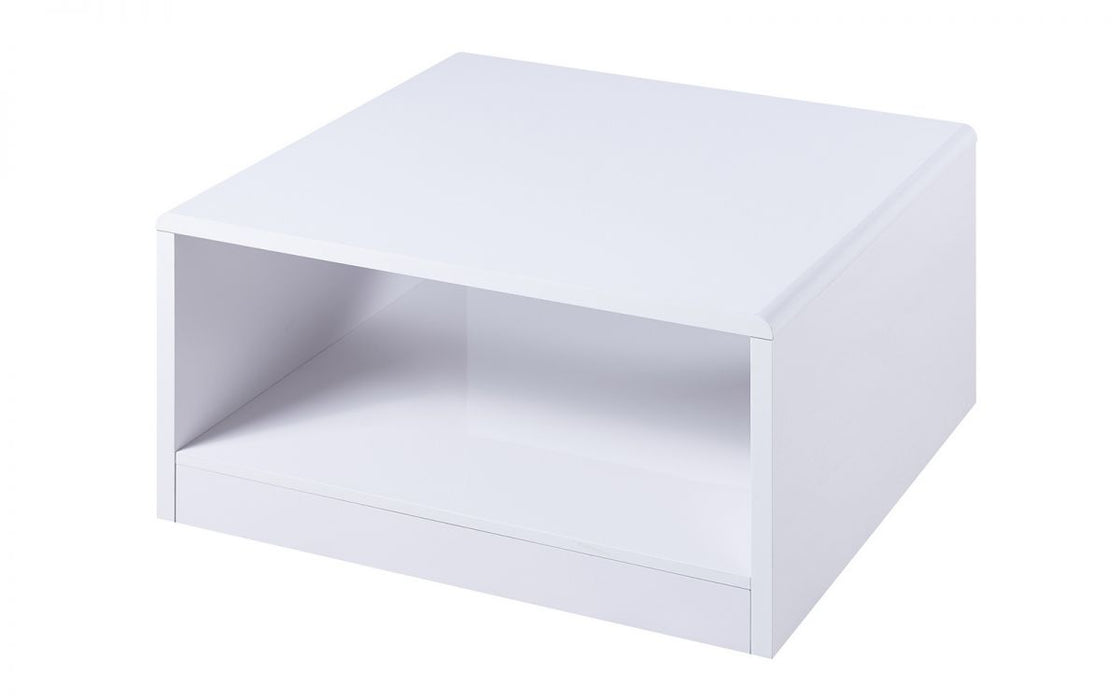 Manhattan High Gloss White Square Coffee Table