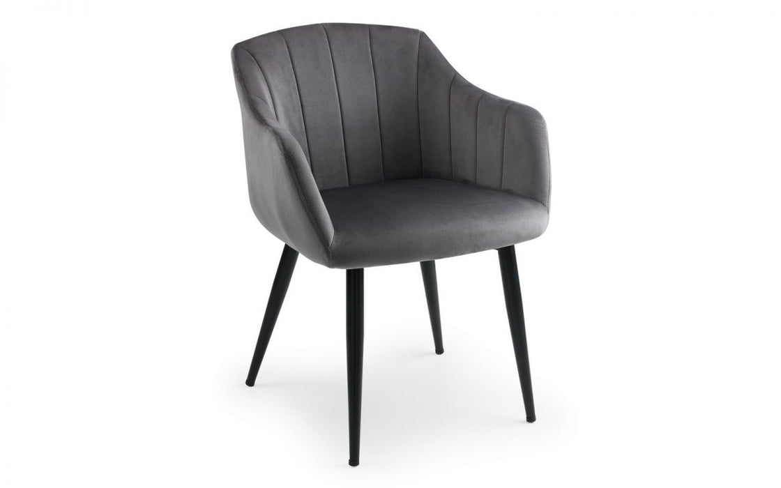 Hobart Scalloped Chair - Grey