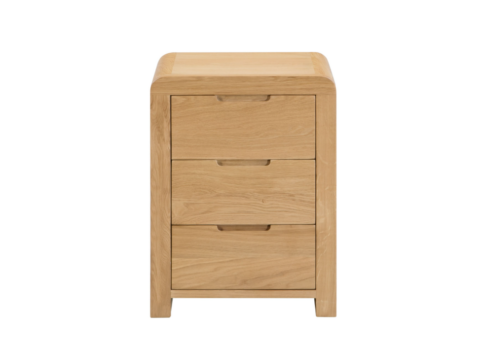 Curve 3 Drawer Bedside