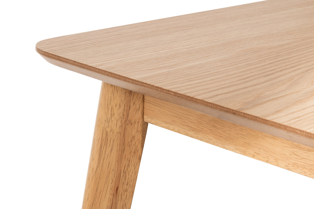 Boden Oak Veneer Rectangular Table with Tapered Legs