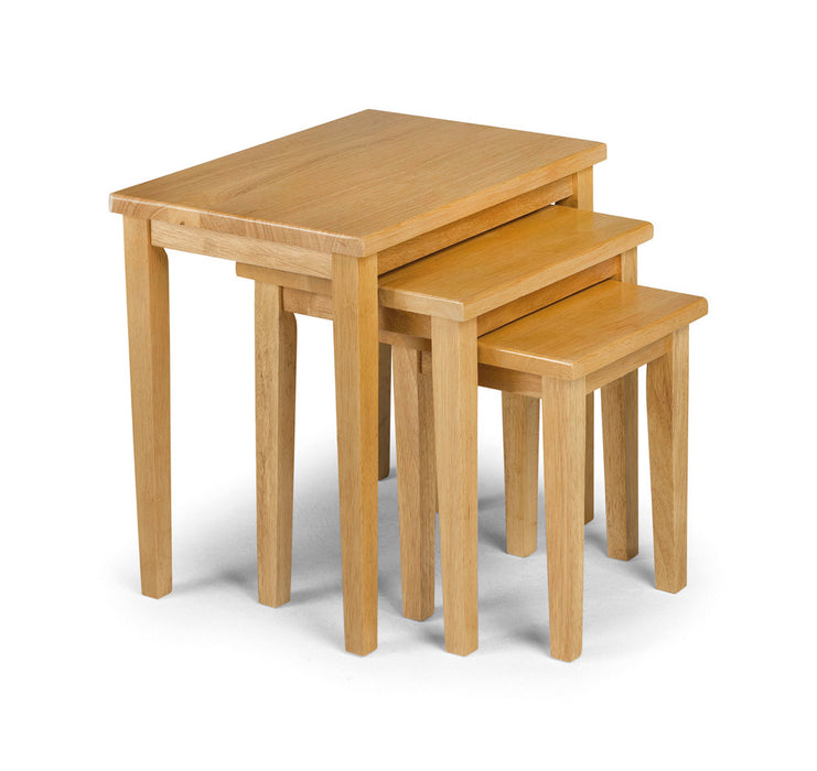 Cleo Nest of Tables - Natural Oak Finish