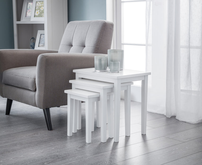 Cleo Nest of Tables - Pure White Finish