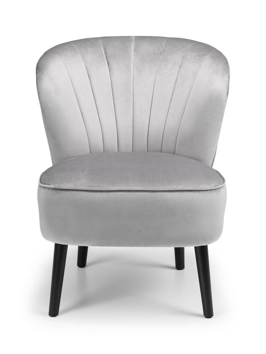 Coco Velvet Accent Chair - Grey