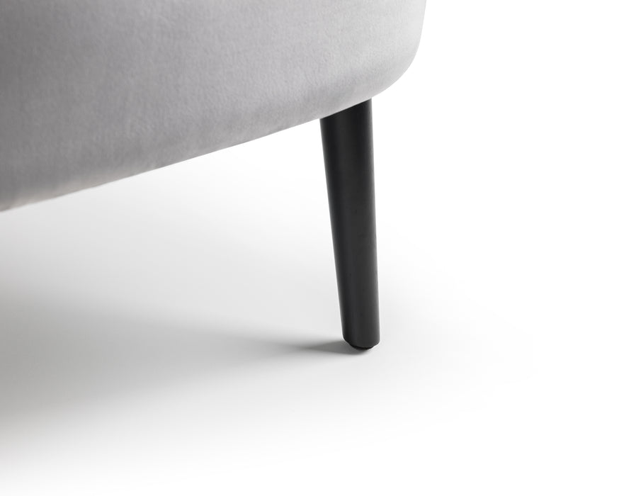 Coco Velvet Accent Chair - Grey