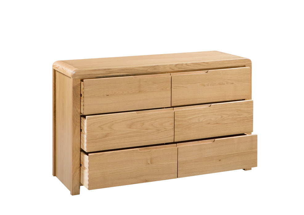 Curve 6 Drawer Wide Chest