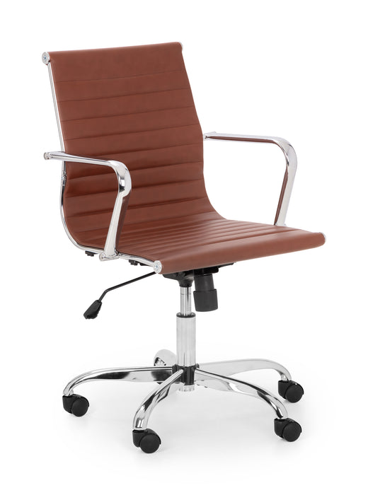 Gio Brown & Chrome Office Chair