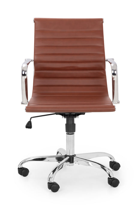 Gio Brown & Chrome Office Chair