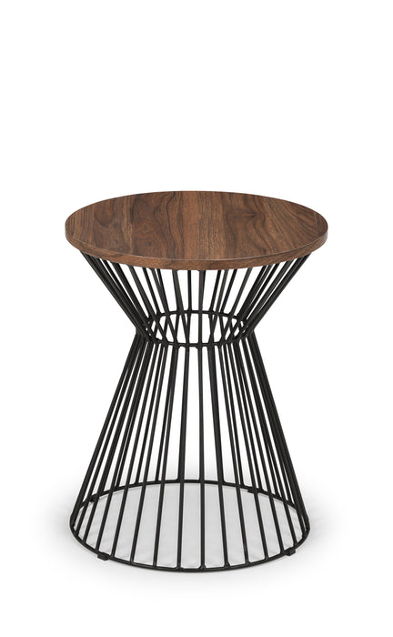 Jersey Round Wire Lamp Table - Walnut