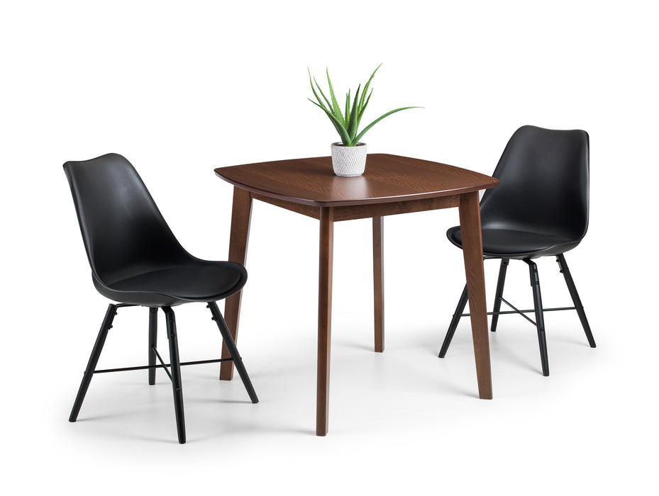 Kari Dining Chair - Black Seat & Black Legs