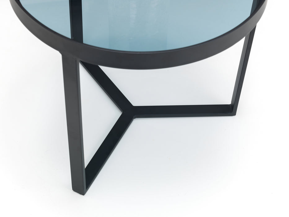 Loft Lamp Table - Smoked Glass