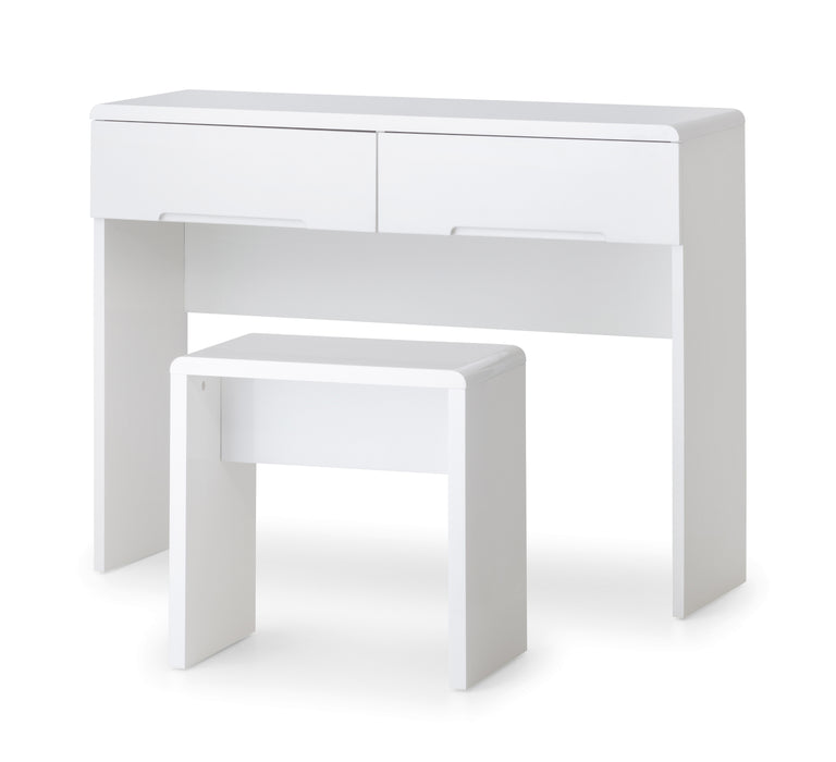 Manhattan Dressing Table with 2 Drawers - White