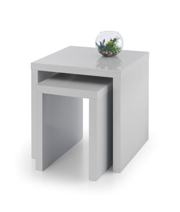Metro High Gloss Nest of Tables - Grey