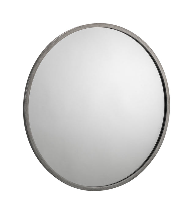 Octave Round Pewter Wall Mirror