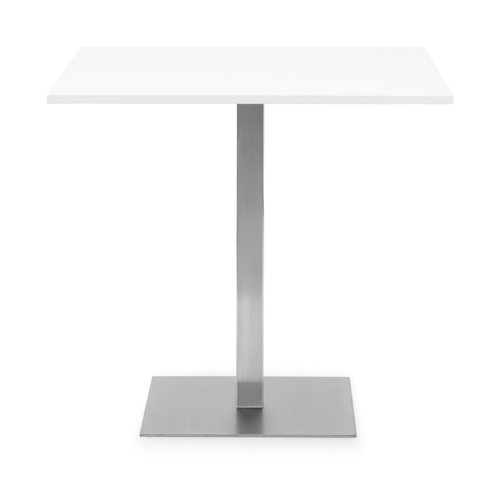 Pisa Square Pedestal Table - White