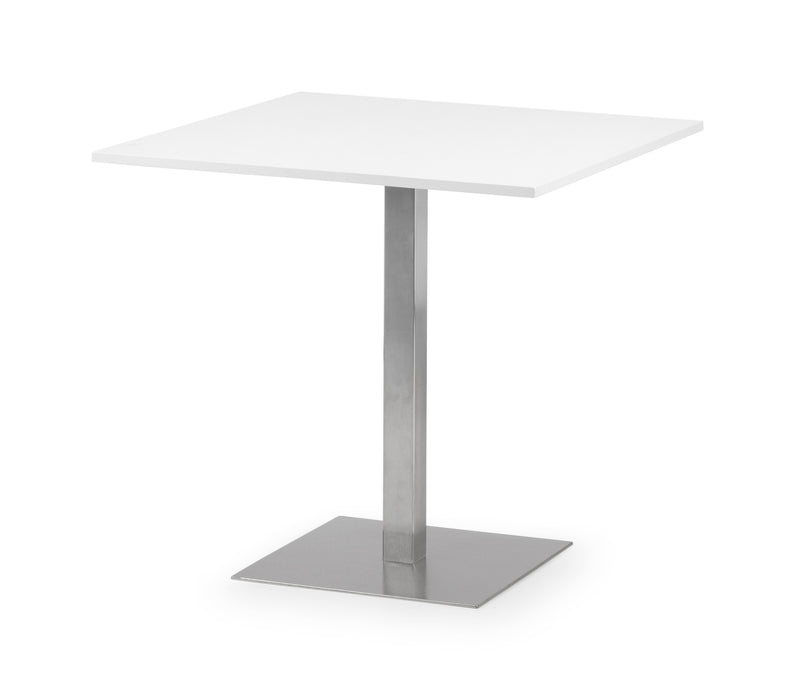 Pisa Square Pedestal Table - White