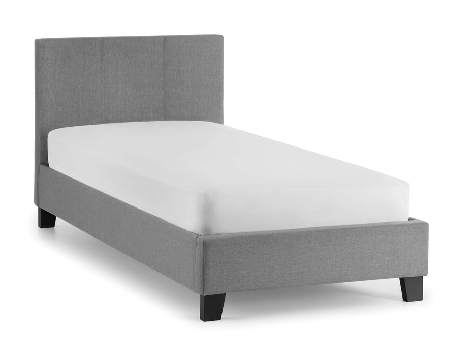 Rialto Light Grey Linen Bed 90cm