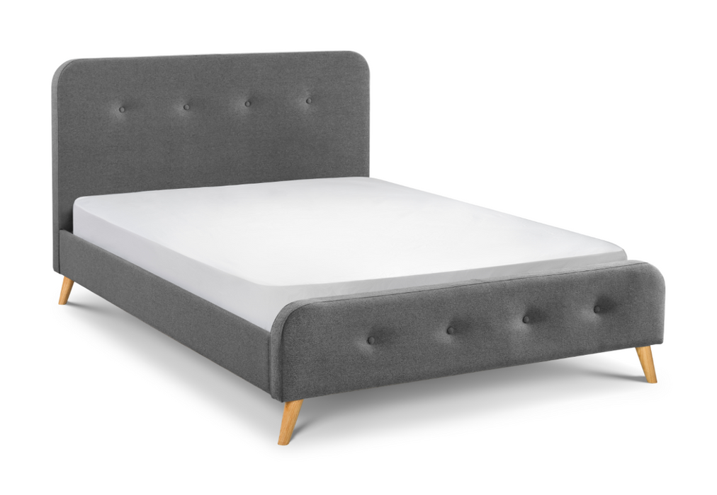 Astrid Curved Retro Buttoned Bed 135cm