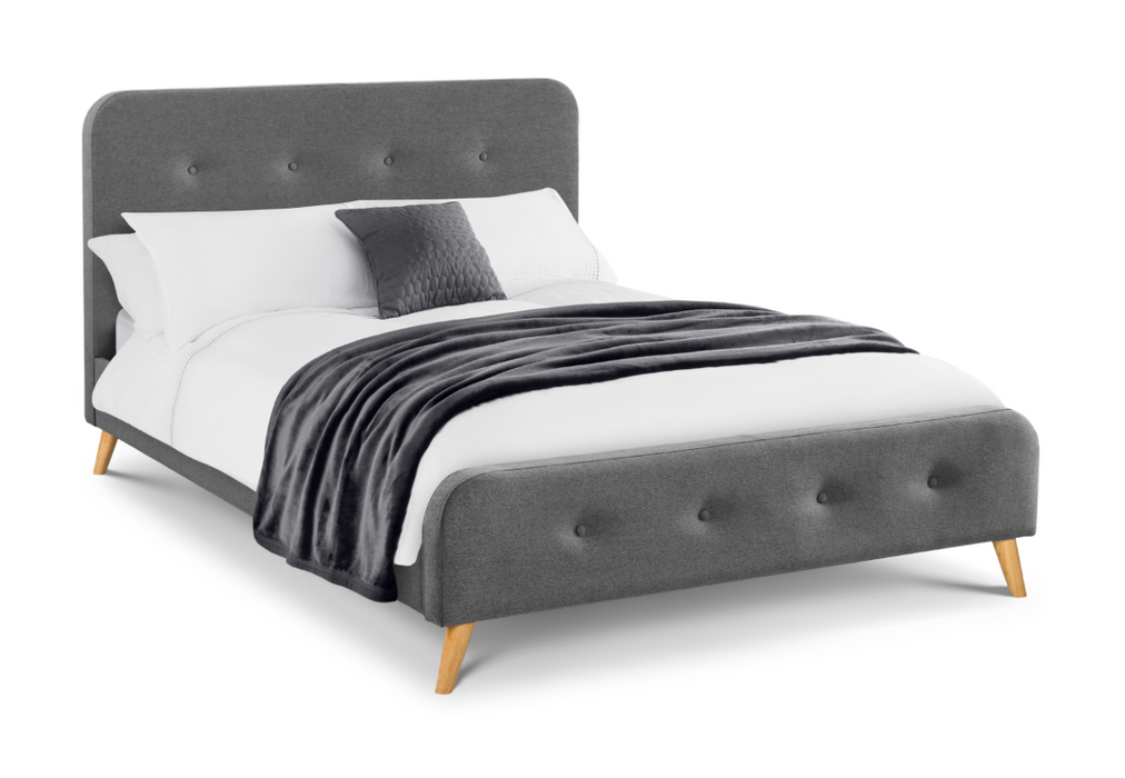 Astrid Curved Retro Buttoned Bed 135cm