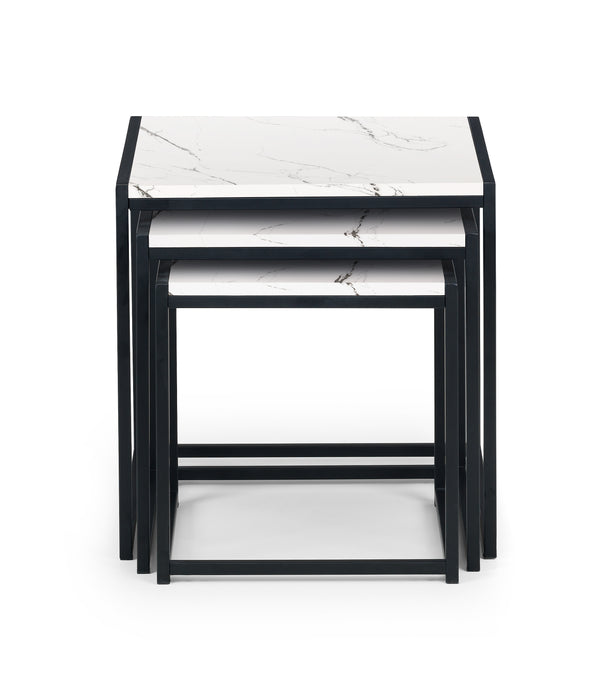 Tribeca Nest of 3 Tables - White Marble