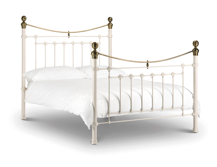 Victoria Bed - Stone White 150cm