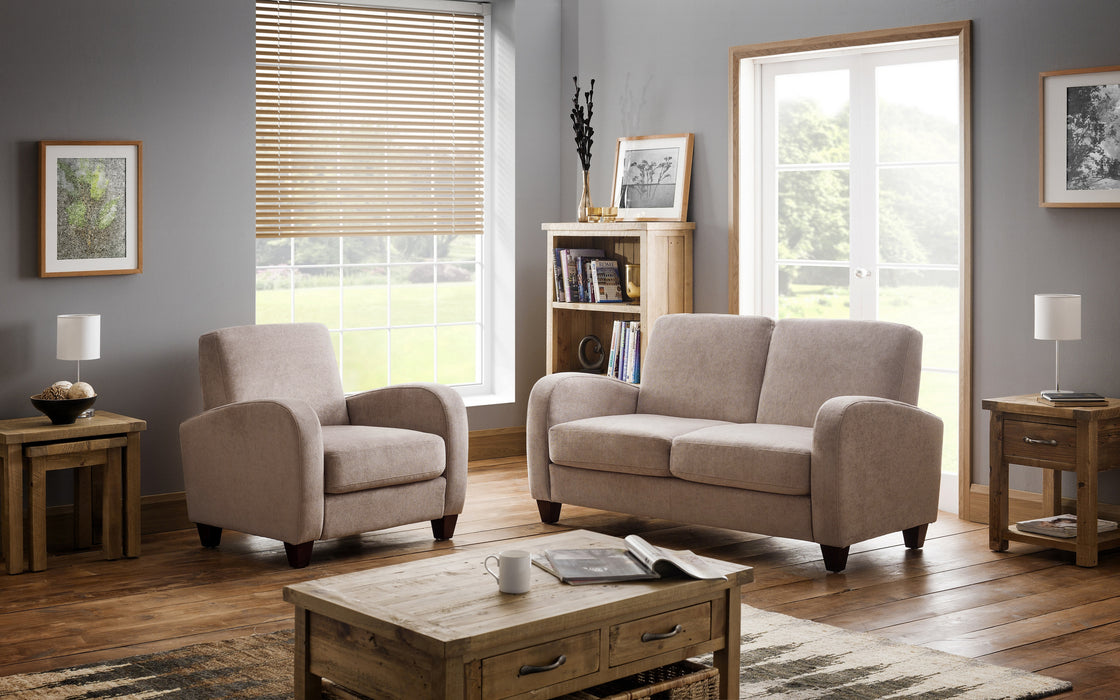 Vivo 2 Seater in Mink Chenille Fabric