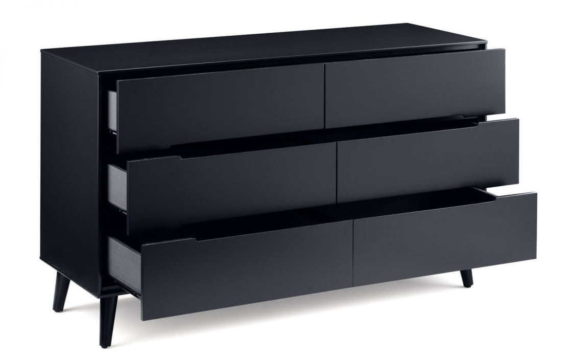 Alicia 6 Drawer Wide Chest - Anthracite