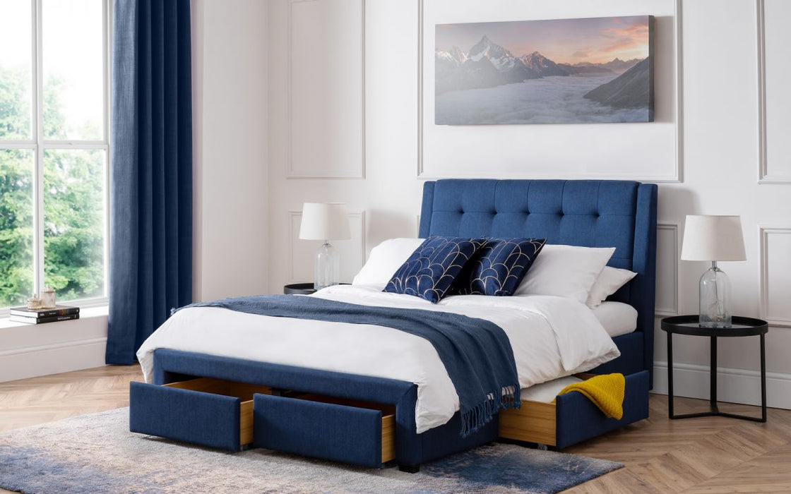 Fullerton 4 Drawer Bed - Blue 180cm