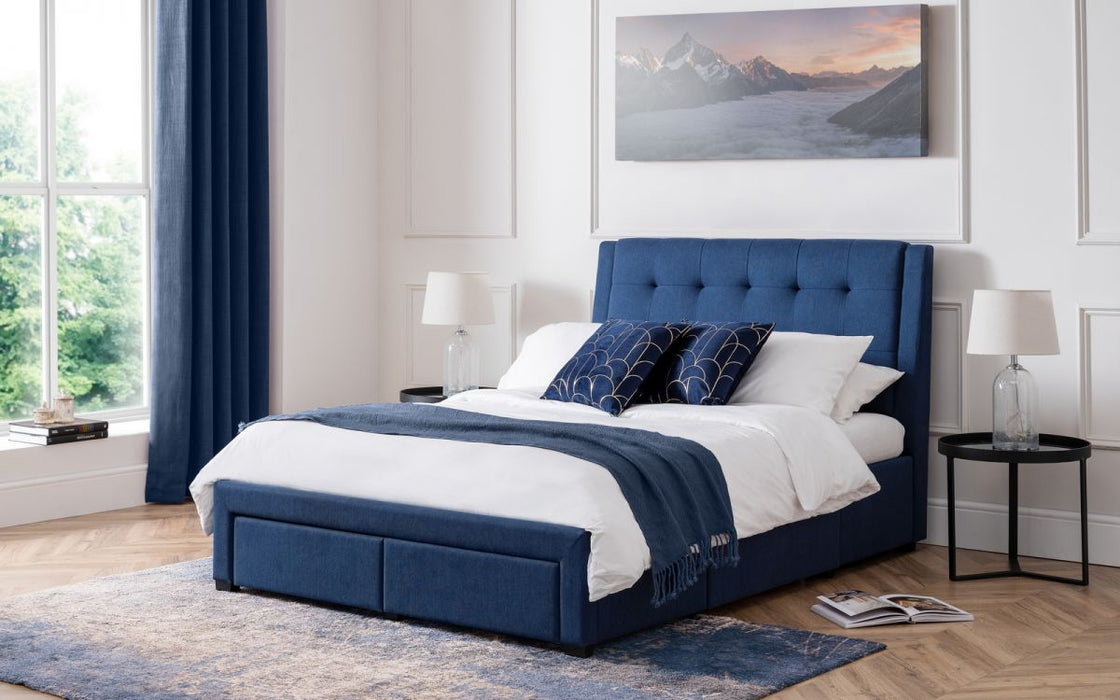 Fullerton 4 Drawer Bed - Blue 180cm