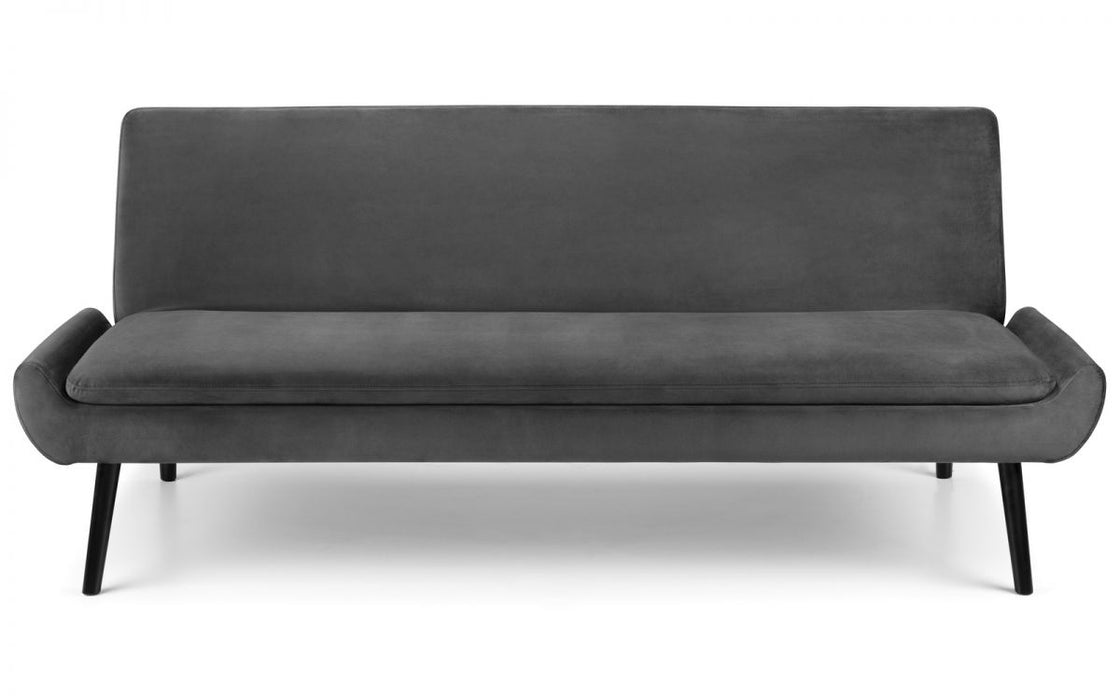 Gaudi Curled Base Sofabed - Grey Velvet