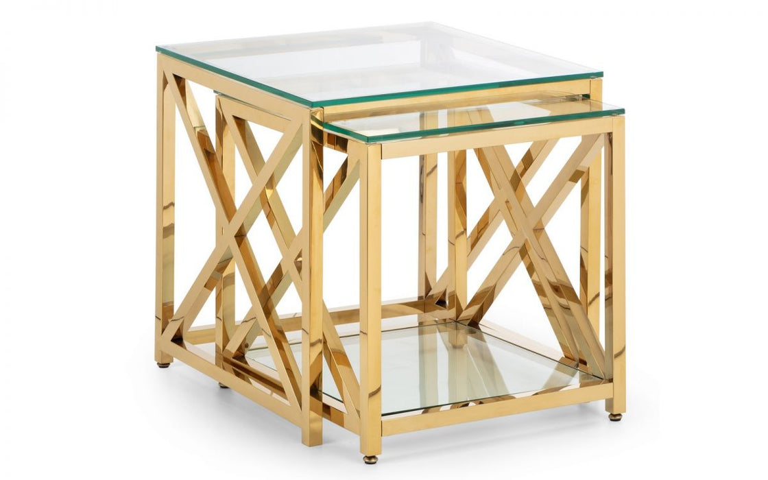 Miami Nest of Tables - Gold